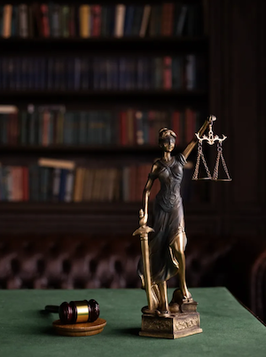 Bronze scale of justice
