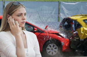 Woman in a Car Accident